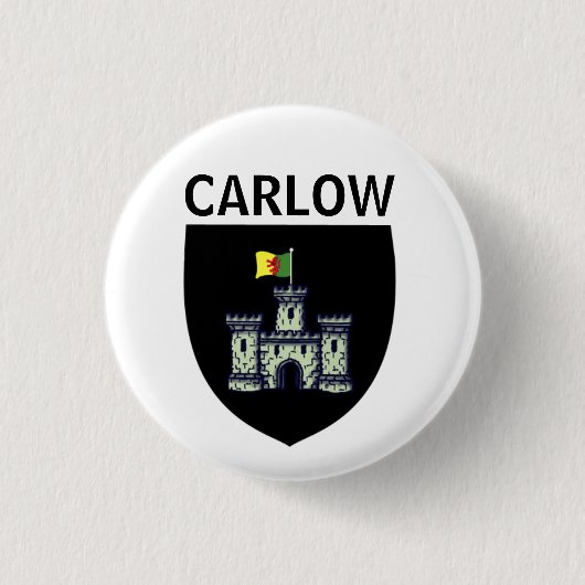 Coat of Arms of Carlow (town), Republic of Ireland Button (Vorderseite)