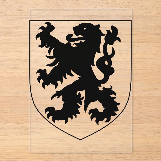 Coat of Arms of Flanders Acryleinladungen (Vorderseite)