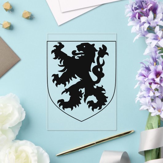 Coat of Arms of Flanders Acryleinladungen (In Situ (Hochzeit))