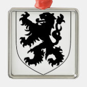 Coat of Arms of Flanders Ornament Aus Metall (Vorne)