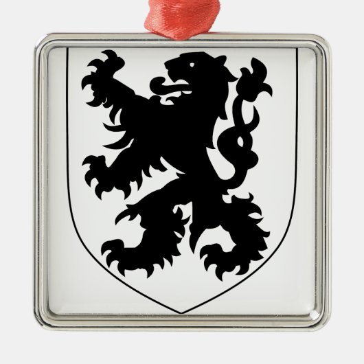 Coat of Arms of Flanders Ornament Aus Metall (Vorne)