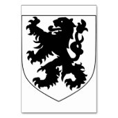 Coat of Arms of Flanders Tischnummer (Vorderseite)