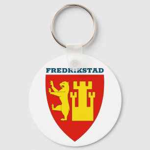 Coat of Arms of Fredrikstad, Norway Keychain Schlüsselanhänger