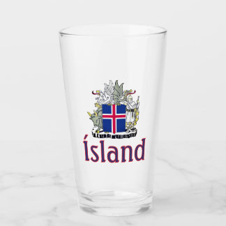 Coat of Arms of Iceland Glas