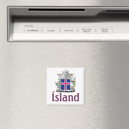 Coat of Arms of Iceland Magnet (In Situ (Geschirrspüler))