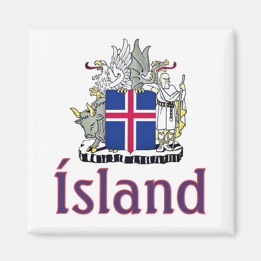 Coat of Arms of Iceland Magnet (Vorne)