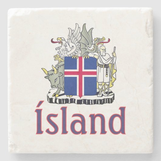 Coat of Arms of Iceland Steinuntersetzer (Vorderseite)