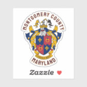 Coat of Arms of Montgomery County, Maryland Aufkleber (Blatt)