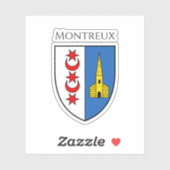 Coat of arms of Montreux, Switzerland Aufkleber (Blatt)