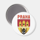 Coat of arms of Prague, Czech Republic Magnet (Vorderseite/Rückseite)