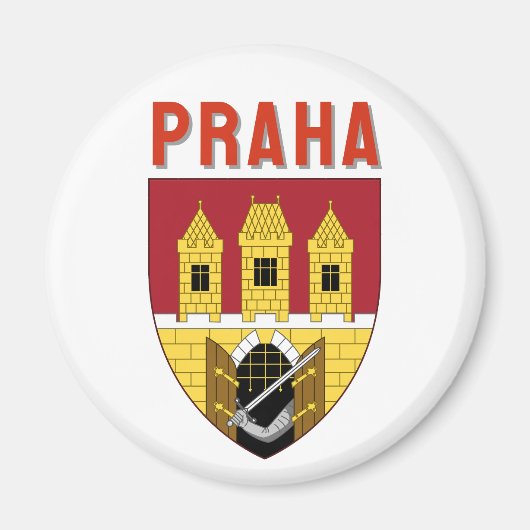 Coat of arms of Prague, Czech Republic Magnet (Vorne)