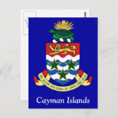 Coat of arms of the Cayman Islands Postkarte (Vorne/Hinten)