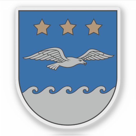 Coat of arms of the city of Jūrmala, Latvia Aufkleber (Vorderseite)