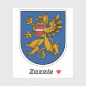 Coat of arms of the city of Rēzekne, Latvia Aufkleber (Blatt)