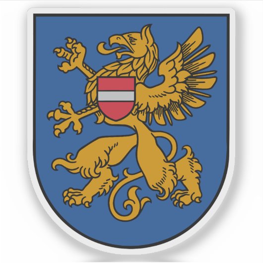 Coat of arms of the city of Rēzekne, Latvia Aufkleber (Vorderseite)