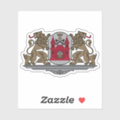 Coat of arms of the city of Riga, Latvia Aufkleber (Blatt)