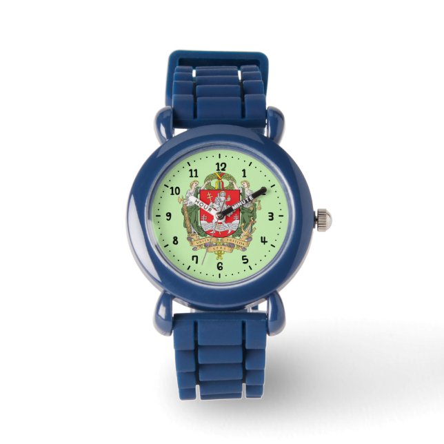 Coat of arms of Vilnius, Lithuania Wrist Watch Armbanduhr (Vorderseite)