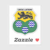 Coat pf Arms of Landkreis Leitrim, Irland Aufkleber (Blatt)