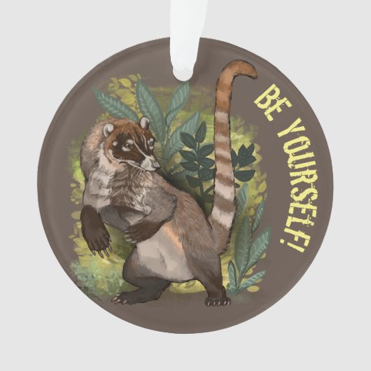 Coatamundi oder Weißnase Ornament (Vorderseite)