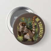 Coatamundi oder Weißnasen-Coati Button (Vorne & Hinten)