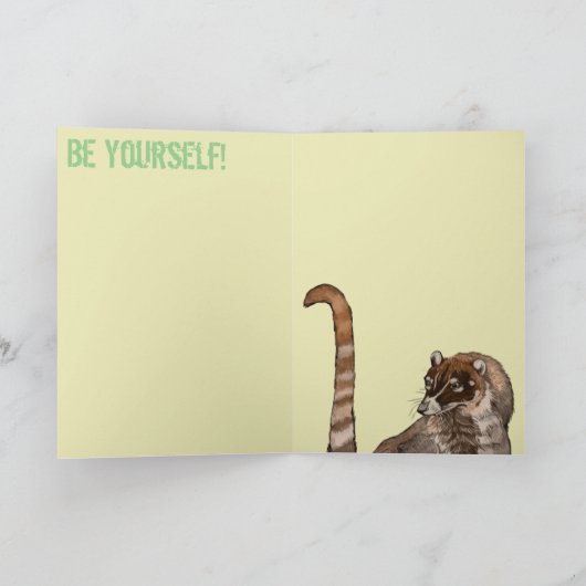 Coatamundi oder Weißnasen-Coati Karte (Innenseite)