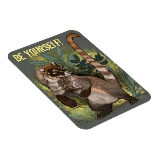 Coatamundi oder Weißnasen-Coati Magnet (Rechte Seite)