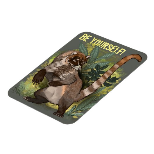 Coatamundi oder Weißnasen-Coati Magnet (Linke Seite)
