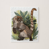 Coatamundi oder Weißnasen-Coati Puzzle (Vertikal)