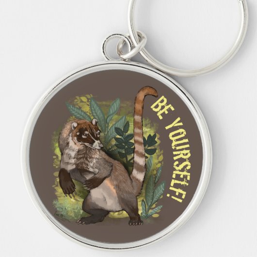 Coatamundi oder Weißnasen-Coati Schlüsselanhänger (Vorne)