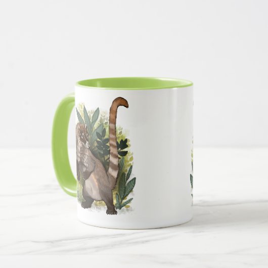 Coatamundi oder Weißnasen-Coati Tasse (Vorderseite Links)