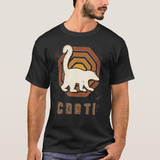 Coati Vintag Retro Klassische Tierische Liebe T-Shirt (Vorderseite)
