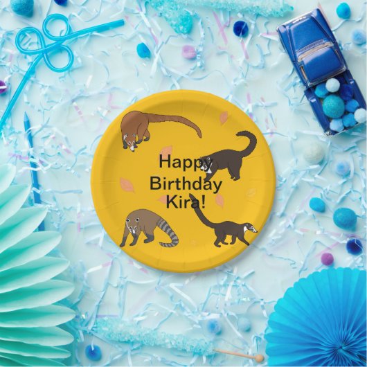 Coatis Birthday Pappteller (Party)