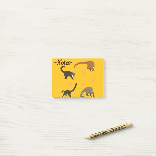 Coatis Post-it Klebezettel (Auf Schreibtisch)