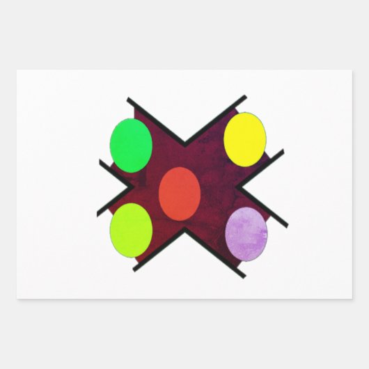 Coats Mode blassfarbene Farben aus der Box-Design Geschenkpapier Set (Vorderseite 3)