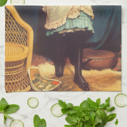 Coaxing besser als Teasing Charles Burton Barber Geschirrtuch (Gefaltet)