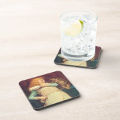 Coaxing besser als Teasing Charles Burton Barber Getränkeuntersetzer (Rechte Seite)