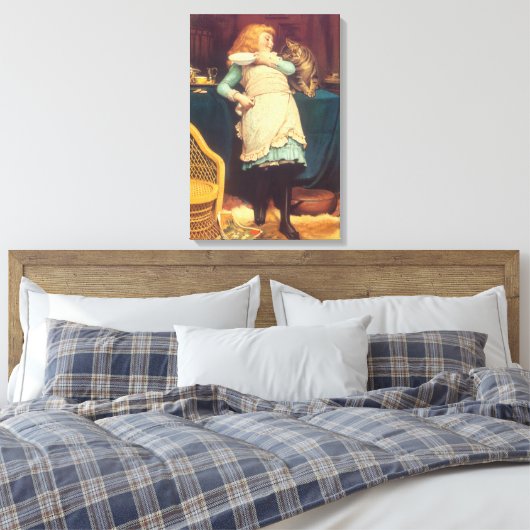 Coaxing besser als Teasing Charles Burton Barber Leinwanddruck (Insitu (Schlafzimmer))