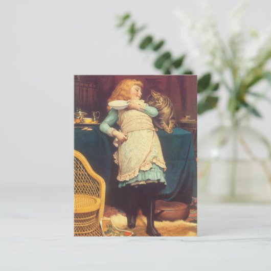 Coaxing besser als Teasing Charles Burton Barber Postkarte (Stehend Vorderseite)