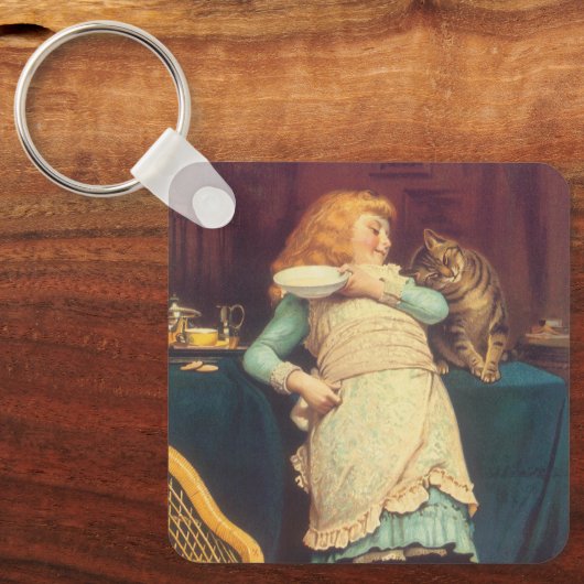 Coaxing besser als Teasing Charles Burton Barber Schlüsselanhänger (Vorderseite)