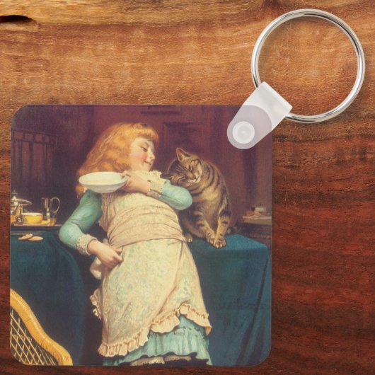 Coaxing besser als Teasing Charles Burton Barber Schlüsselanhänger (Rückseite)