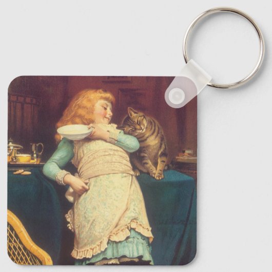 Coaxing besser als Teasing Charles Burton Barber Schlüsselanhänger (Rückseite)