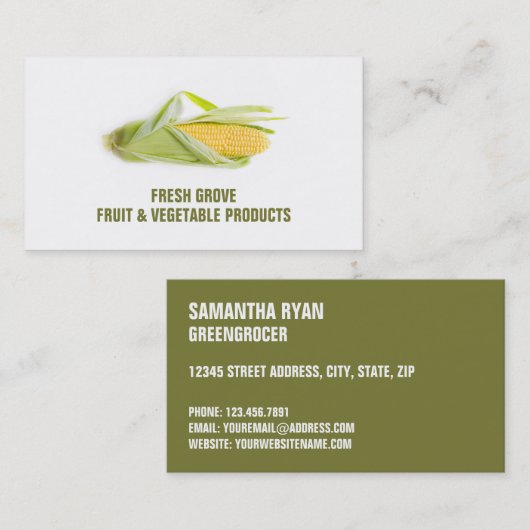 Cob, Greengrocers Visitenkarte (Vorne/Hinten)