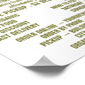 Cob, Greengrocers-Werbung Poster (Ecke)