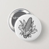 Cob-Ikone aus schwarzem und weißem Mais Button (Vorne & Hinten)