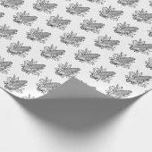 Cob-Ikone aus schwarzem und weißem Mais Geschenkpapier (Ecke)