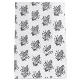 Cob-Ikone aus schwarzem und weißem Mais Mittlere Geschenktüte