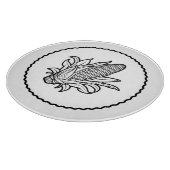 Cob-Ikone mit schwarz-weiß Mais und Blätter Schneidebrett (Ecke)