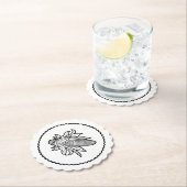 Cob-Ikone mit schwarz-weiß Mais und Blätter Untersetzer (Vor Ort)