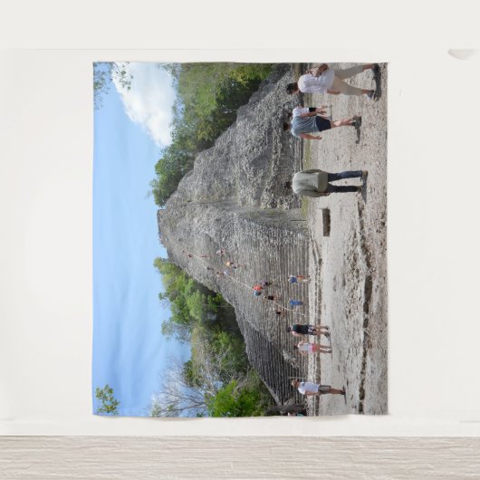 Coba Pyramid Mayan Ruins Riviera Maya Mexiko Wandteppich (Vorderseite)