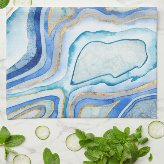 Cobalt Agate II Küchentuch (Gefaltet)